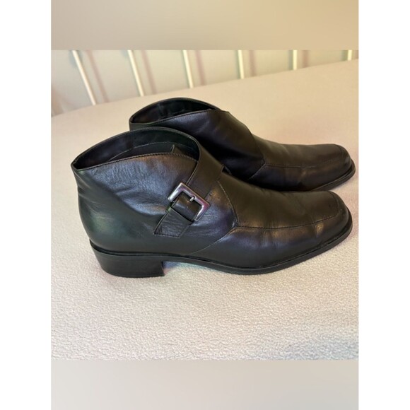 Etienne Aigner Black Leather Monk Strap Dress Shoes 8.5 main image 7